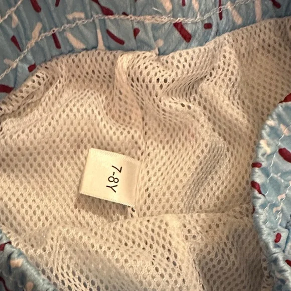 Baseball Drip Ice Cream Print Shorts Youth Size 7-8 Blue Athletic - Picture 2 of 4